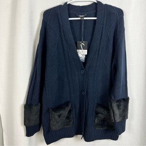 Simply Vera Faux Fur Cardigan
